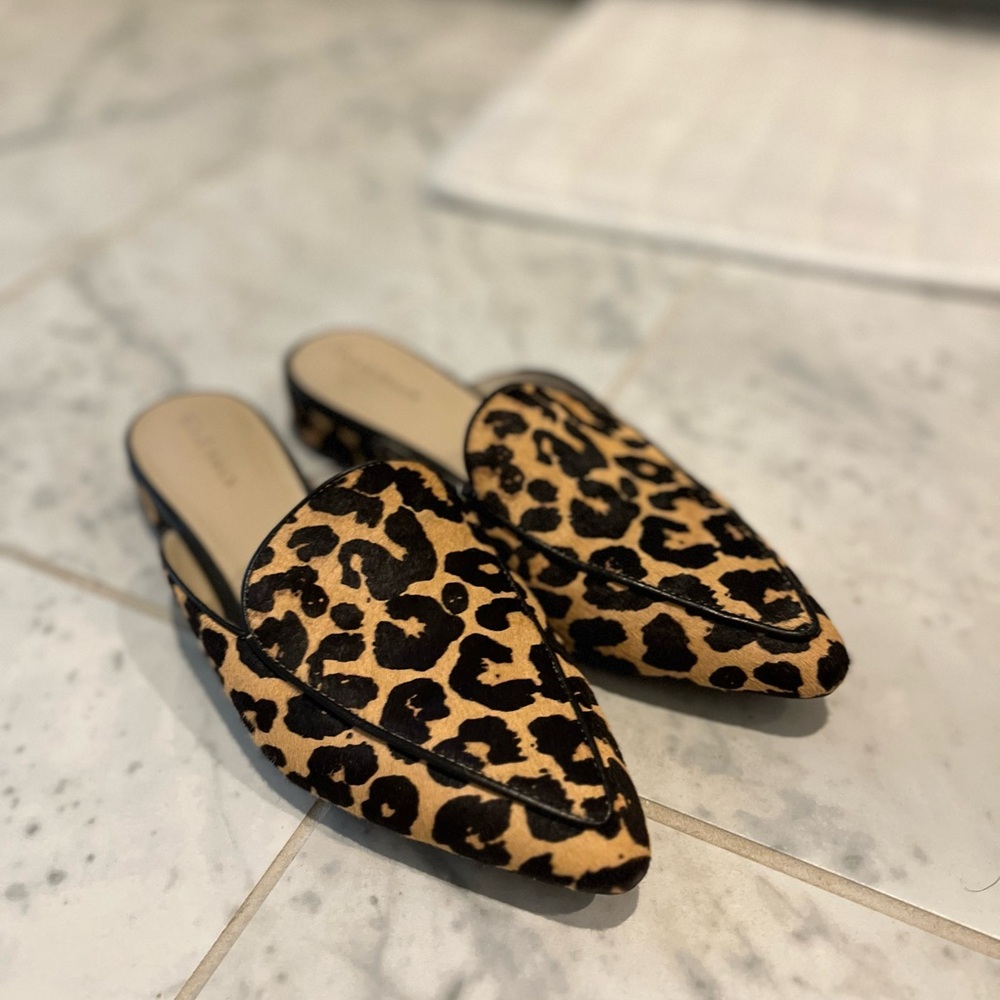 Cole Haan Brown and Black Mules Sophisticated Slip-On Style